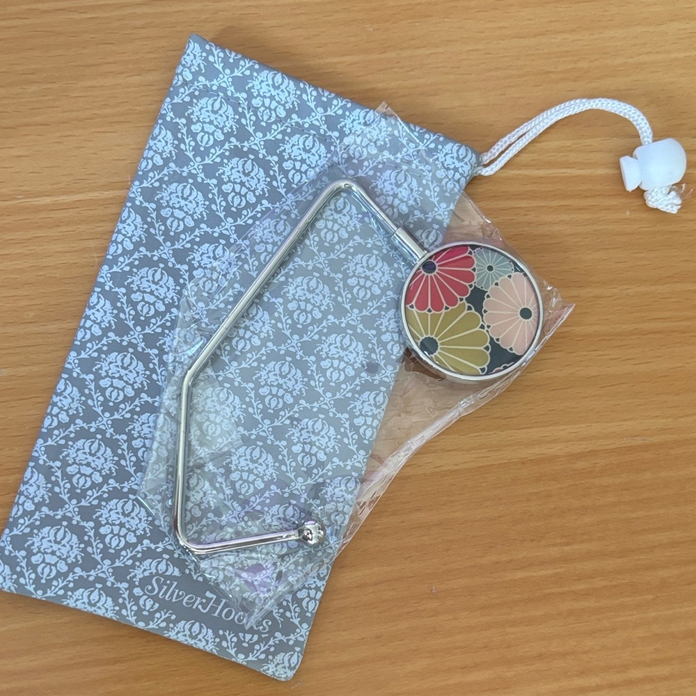 SilverHooks Floral Purse Hook